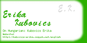 erika kubovics business card